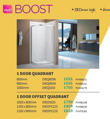 Vivid Boost 1 Door Quadrant Wetroom