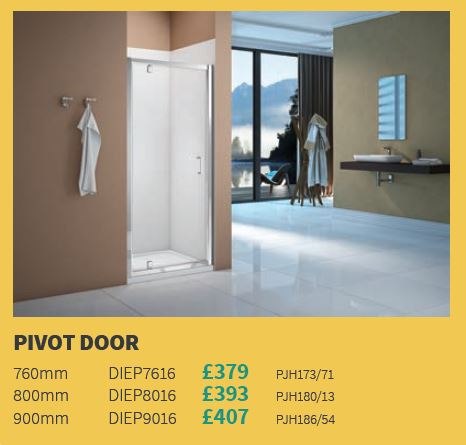 Vivid Boost Pivot Door Shower Enclosure
